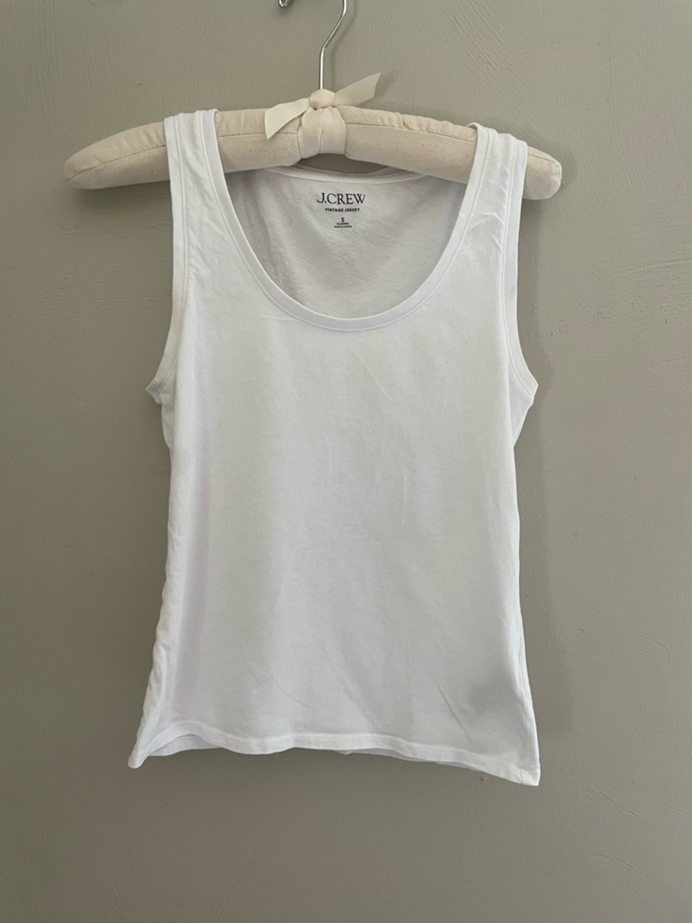 J. Crew White Scoop Neck Tank Top Size Small NWT